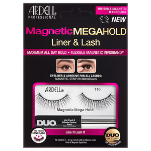 Faux-Cils Magnétique MegaHold n°110 avec colle/feutre eyeliner Duo 2,5g Faux-Cils Magnétiques en frange réutilisables, avec colle/feutre eyeliner inclus