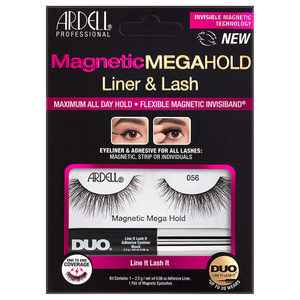 Faux-Cils Magnétique MegaHold n°56 aveccolle/feutre eyeliner Duo 2,5g Faux-Cils Magnétiques en frange réutilisables, avec colle/feutre eyeliner inclus