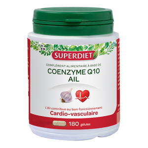 SUPERDIET - COENZYME Q10 + AIL  - Cardiovasculaire - 180 gélules 05 - COMPLEMENTS ALIMENTAIRES 