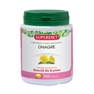 SUPERDIET - HUILE D'ONAGRE - Beauté de la peau - 200 capsules 05 - COMPLEMENTS ALIMENTAIRES