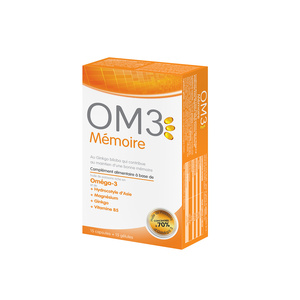 OM3-Mémoire-Oméga-3,Centella,Gingko,Magnésium Vit B5 - 15 capsules + 15 gélules 05 - COMPLEMENTS ALIMENTAIRES 