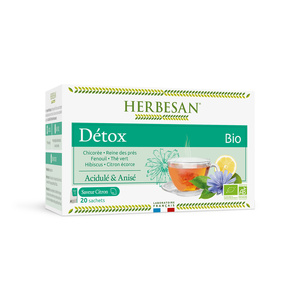 HERBESAN INFUSION DETOX BIO - 20 sachets 05 - COMPLEMENTS ALIMENTAIRES