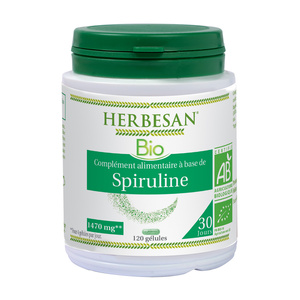 HERBESAN®- SPIRULINE BIO - Immunité , Minceur, récupération sportive-120 gélules 05 - COMPLEMENTS ALIMENTAIRES