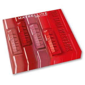 Maybelline Superstay Vinyl Ink Coffret 4 Encre à Lèvres Coffret rouge à lèvres