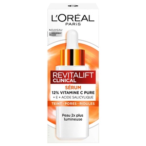 L’Oréal Paris Revitalift Clinical Sérum 12% Vitamine C Pure Sérum Vitamine C, Teint, Pores, Ridules 