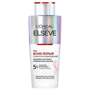 Elseve Pro Bond Repair Shampooing Sans Sulfates pour restaurerles cheveux abîmés, sur-sollicités