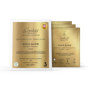 Seoulista Beauty Gold Glow Instant Facial -  Multi Pack 3's Masque Visage
