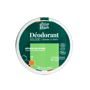 Déodorant solide certifié bio | Détentecellulaire + CBD | 50g Déodorant
