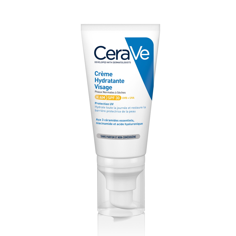 CeraVe | Crème Hydratante Visage Crème hydratante visage SPF 30 pour lespeaux normales à sèches - 52 ml