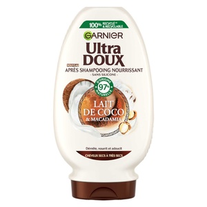 Ultra Doux Lait de Coco et Macadamia Après-Shampooing au Lait de Coco et Macadamia