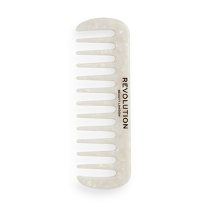 Revolution Haircare Natural Curl Wide Tooth Comb White Peigne 