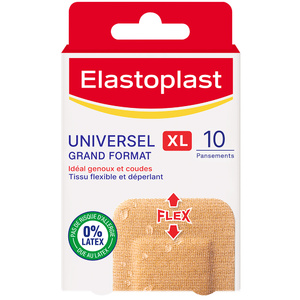 ELASTOPLAST UNIVERSEL TISSU XL – Grand format 10 pansements Pansement