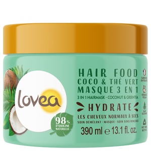 Hair Food Coco & Thé Vert Masque 3 en 1 Masque Capillaire - Cheveux Normaux à Secs
