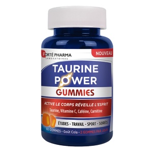 Taurine Power Gummies - Booster d'énergie - Taurine, Vitamine C & Caféine Complément alimentaire booster d'énergie