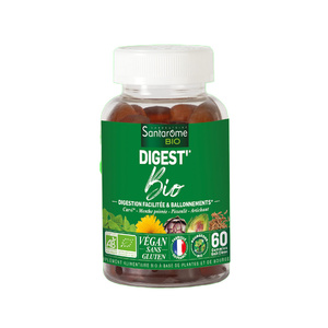 Digest' Bio - Améliore la digestion - Carvi, Artichaut - 60 gummies Complément alimentaire digestion 