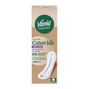 VANIA Protège splip Protection long coton BIO x30 Hygiène féminine