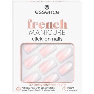 french Manicure click-on nails autocollants Faux Ongles 