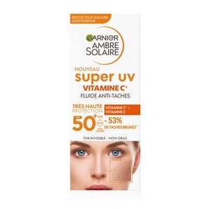Ambre Solaire Fluide Vitamine C SPF 50+ anti-taches visage