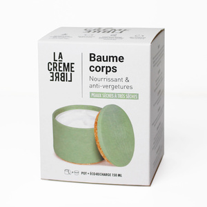 Baume Corps Pot Vert Amande Soin Nourrissant Corps