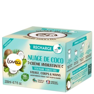 Crème Hydratante Visage, Corps & Mains Nuage de coco Recharge Crème Hydratante Multi-Usages