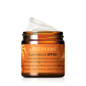 Supernatural SPF50+ Crème Solaire Visage Soyeuse aux Céramides