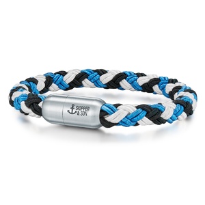 Bracelet en acier inoxydable Nylon en Bleu Bracelet