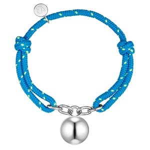 Bracelet en tissu Textile en Bleu Bracelet