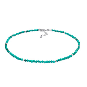 Nenalina Collier Howlith Balls Turquoise Boho en argent sterling 925 collier