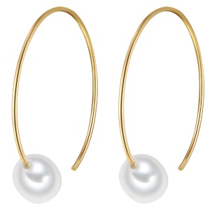Boucles d'oreille en perle Argent sterling Perle de culture d'eau douce en Argent Boucles d'oreilles