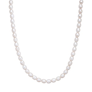 Collier de perles Perle de culture d'eau douce Perle de culture d'eau douce en Bl collier 