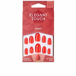 Polished Colour Nails With Glue Oval #nancy faux ongles