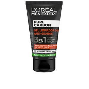 Men Expert Pure Charcoal Gel Limpiador Antigranos 3 En 1 L'Oréal Paris Soin visage