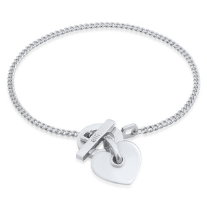 Elli PREMIUM Bracelet Elli PREMIUM Bracelet Femmes Cœur pendentif T-Bone Moderne  Bracelet 