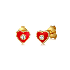 Visiter la boutique ElliElli Boucles d'Oreilles Coeur Pendentif Amour Basic Boucles d'Oreille Femme Argent 925/1000 
