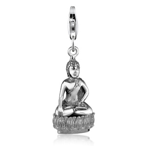 Nenalina Amulette Buddha Karma Talisman Trend Symbol 925 Silber Pendentif