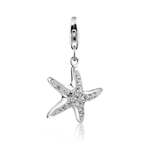 Nenalina Amulette Femmes Charm pendentif étoile de mer avec cristaux de zirconium Pendentif