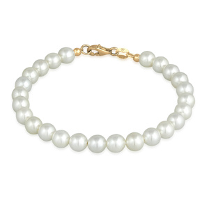 Elli Bracelet Femmes Classique avec Perles de Coquillage en Argent Sterling 925 Bracelet