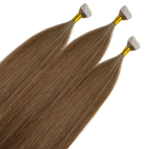Extensions adhesives Mini Tape Premium cheveux naturels #14 blond foncé extensions