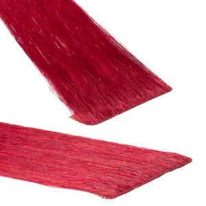 Extensions adhesives Invisible Premium cheveux naturels #rouge extensions