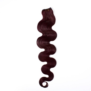 Extensions Tissage cheveux naturels #99j Bourgogne 100g extensions