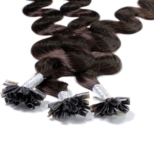 Extensions à chaud bonding cheveux naturels #2 Marron foncé 0.5g extensions