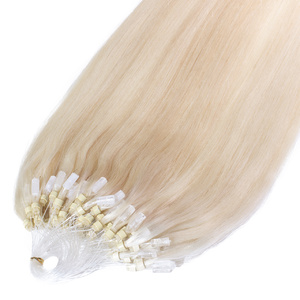 Extensions à froid Microring Premium cheveux naturels #60 Blond clair 0.5g extensions