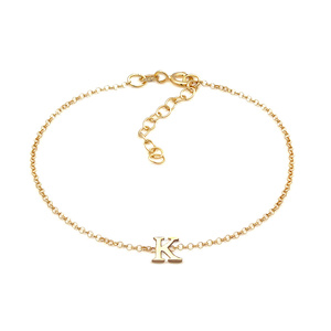 Elli Bracelet Femmes pendentif lettre K basique en argent sterling 925 Bracelet 