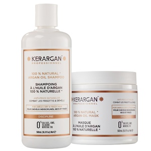 Kerargan - Duo Disciplinant Shampoing & Masque à l'Huile d'Argan Pour Cheveux Ind Soin des cheveux