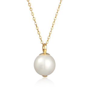 Nenalina Collier Femmes Pendentif Elégant Classique avec perles de coquillage en  collier