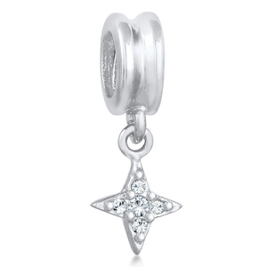 Nenalina Amulette femme étoile scintillante avec cristaux en argent sterling 925 Pendentif