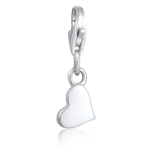 Nenalina Amulette Charm femme pendentif coeur simple en argent 925 sterling Pendentif