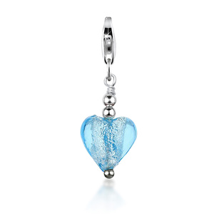Nenalina Amulette Herz Silber-Anhänger Symbol Muranoglas 925 Silber Pendentif