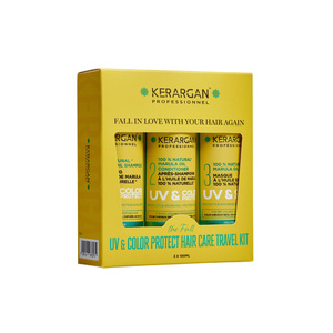 Kerargan - Kit de Voyage Protecteur UV & Couleur à l'Huile de Marula pour Cheveux 