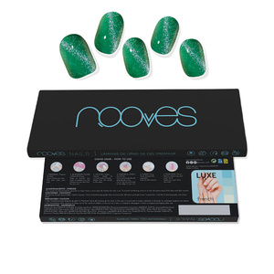 Jade Glass Premium Glam Feuilles À Ongles Gel #oeil De Chat Vert Nooves faux ongles